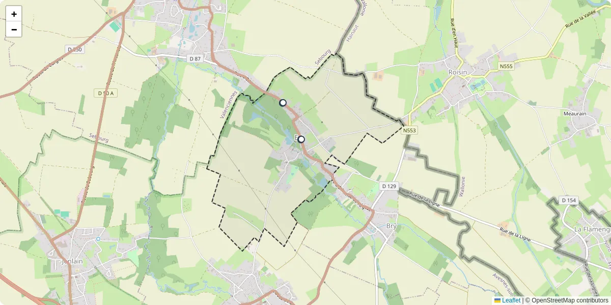 Carte du réseau de transport en commun à Eth - lignes de bus et arrêts