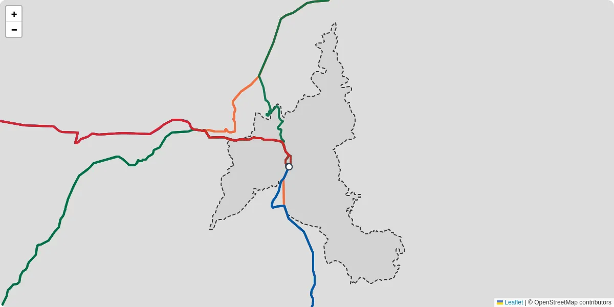 Carte du réseau de transport en commun à Évaux-les-Bains - lignes de bus et arrêts