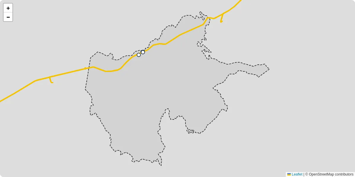 Carte du réseau de transport en commun à Eyrein - lignes de bus et arrêts