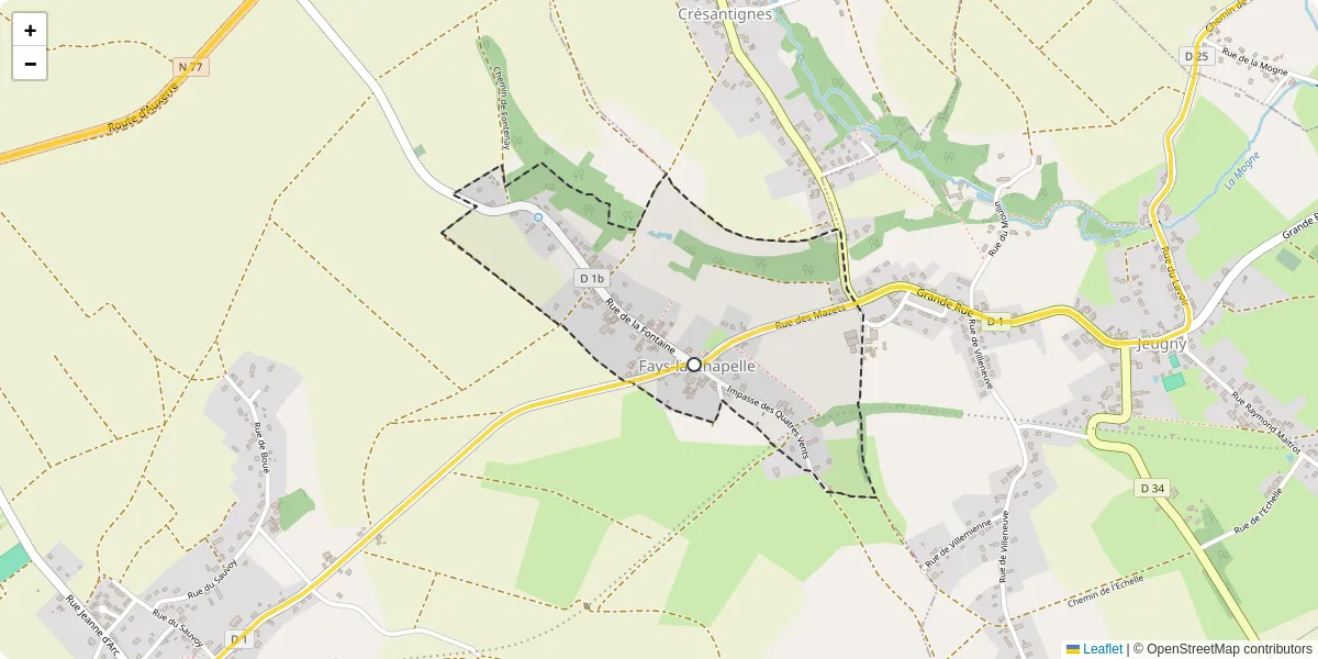 Carte du réseau de transport en commun à Fays-la-Chapelle - lignes de bus et arrêts
