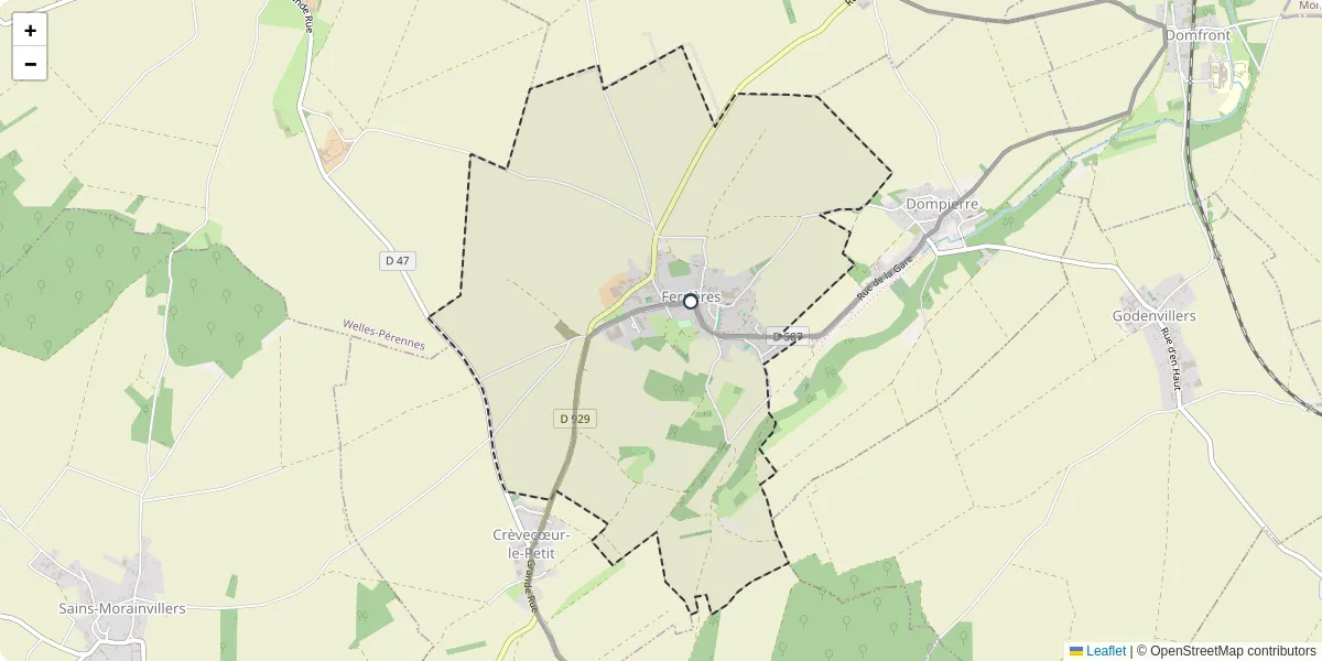Carte du réseau de transport en commun à Ferrières - lignes de bus et arrêts