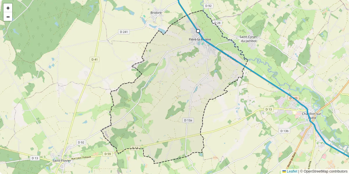 Carte du réseau de transport en commun à Fléré-la-Rivière - lignes de bus et arrêts