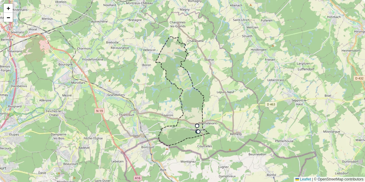 Carte du réseau de transport en commun à Florimont - lignes de bus et arrêts