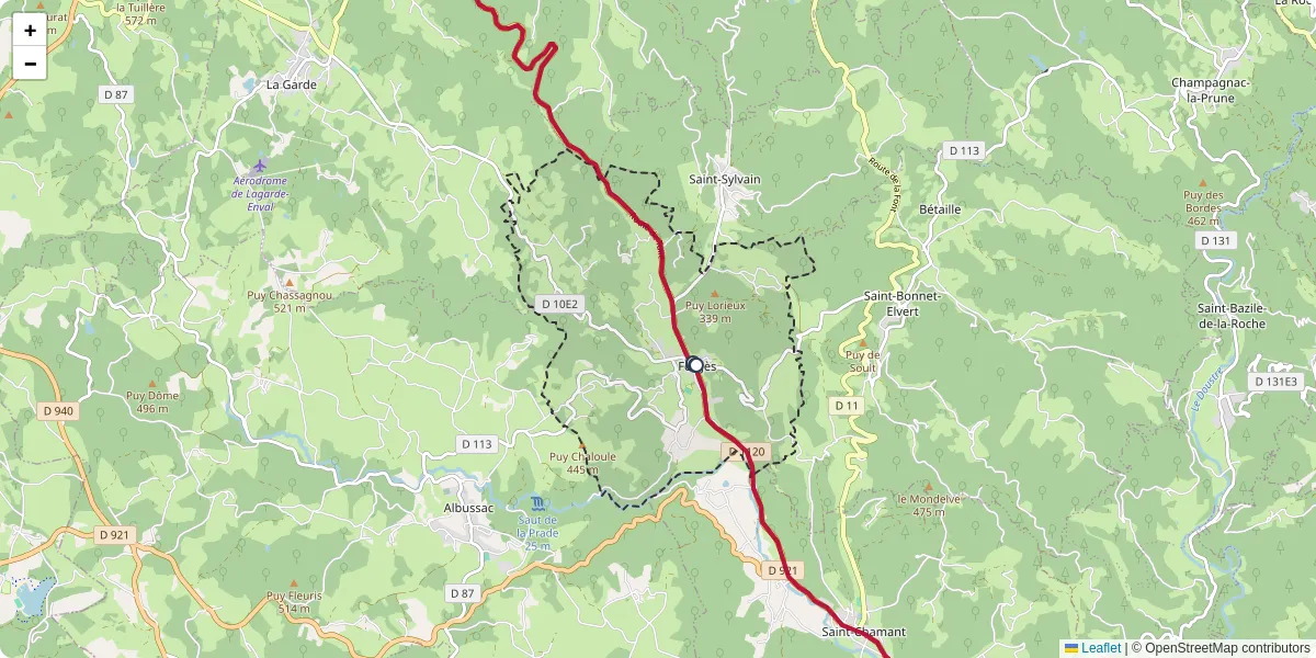 Carte du réseau de transport en commun à Forgès - lignes de bus et arrêts