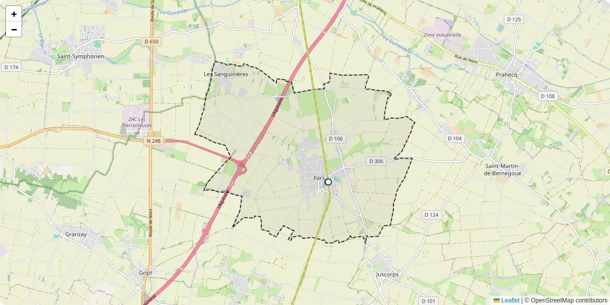 Carte du réseau de transport en commun à Fors - lignes de bus et arrêts