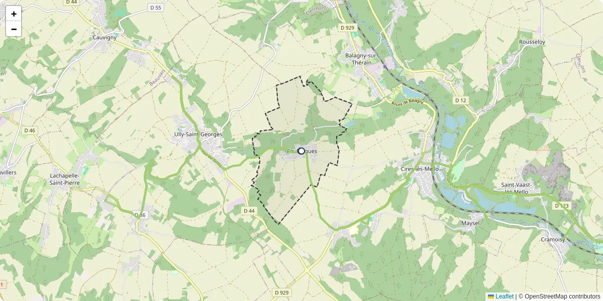 Carte du réseau de transport en commun à Foulangues - lignes de bus et arrêts