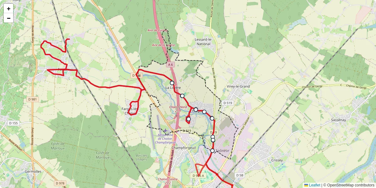 Carte du réseau de transport en commun à Fragnes-la-Loyère - lignes de bus et arrêts
