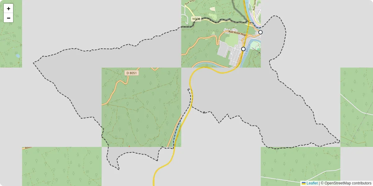 Carte du réseau de transport en commun à Fumay - lignes de bus et arrêts
