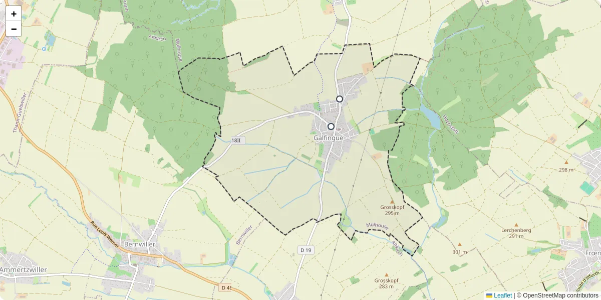 Carte du réseau de transport en commun à Galfingue - lignes de bus et arrêts