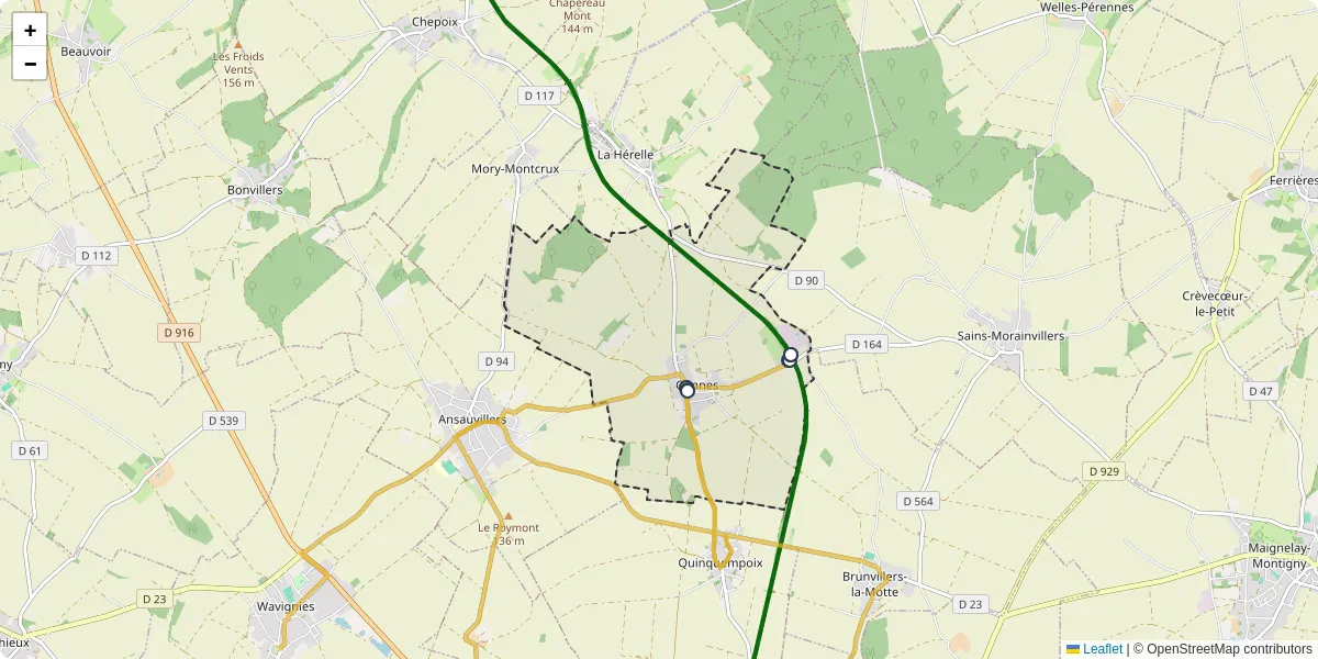 Carte du réseau de transport en commun à Gannes - lignes de bus et arrêts