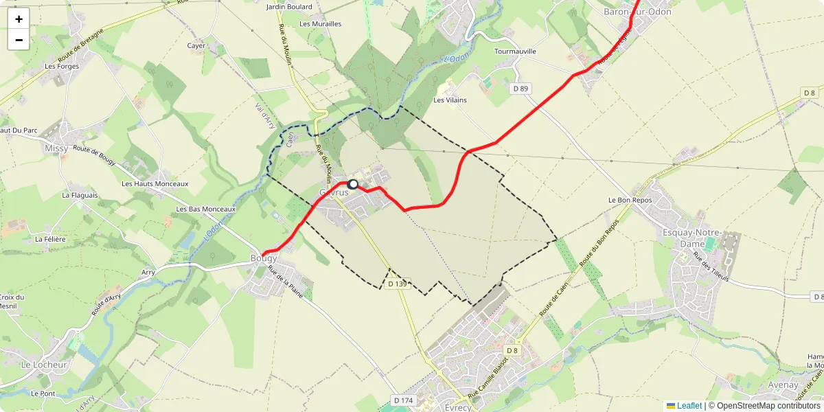 Carte du réseau de transport en commun à Gavrus - lignes de bus et arrêts