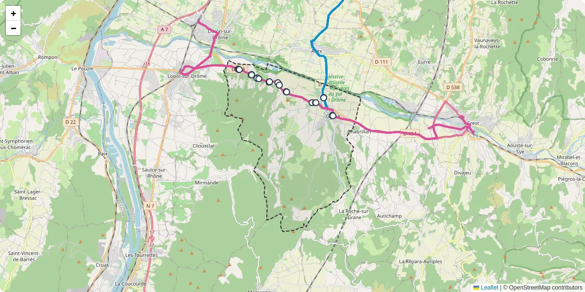 Carte du réseau de transport en commun à Grane - lignes de bus et arrêts