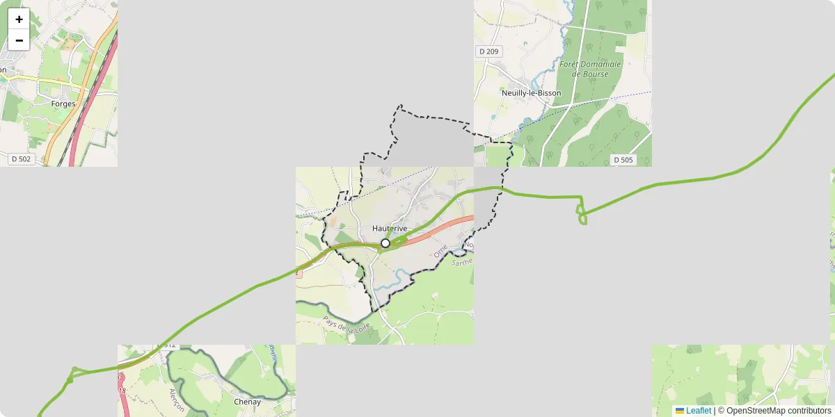 Carte du réseau de transport en commun à Hauterive - lignes de bus et arrêts