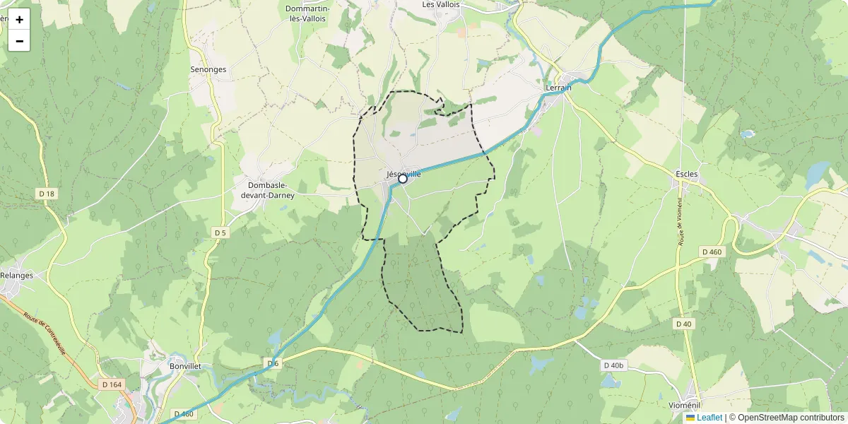 Carte du réseau de transport en commun à Jésonville - lignes de bus et arrêts