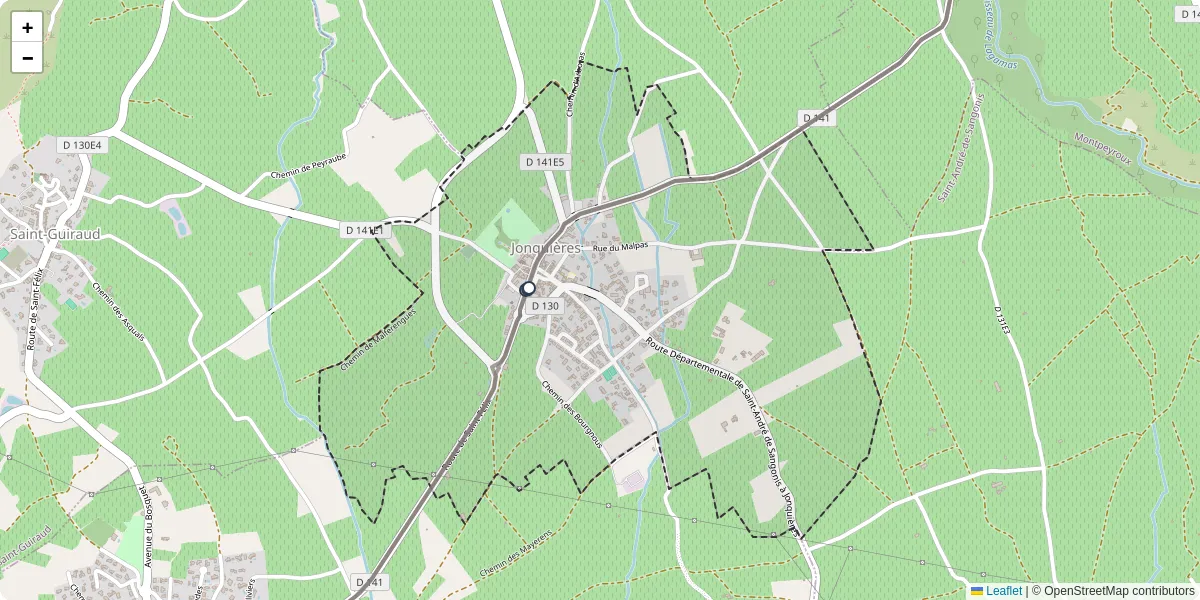 Carte du réseau de transport en commun à Jonquières - lignes de bus et arrêts