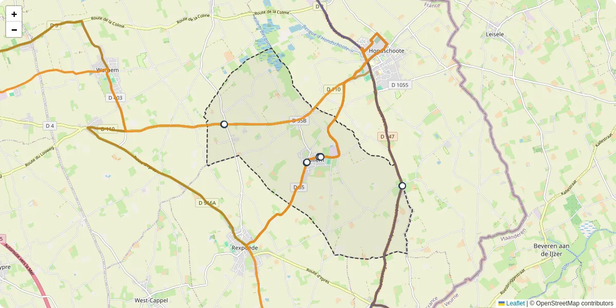 Carte du réseau de transport en commun à Killem - lignes de bus et arrêts