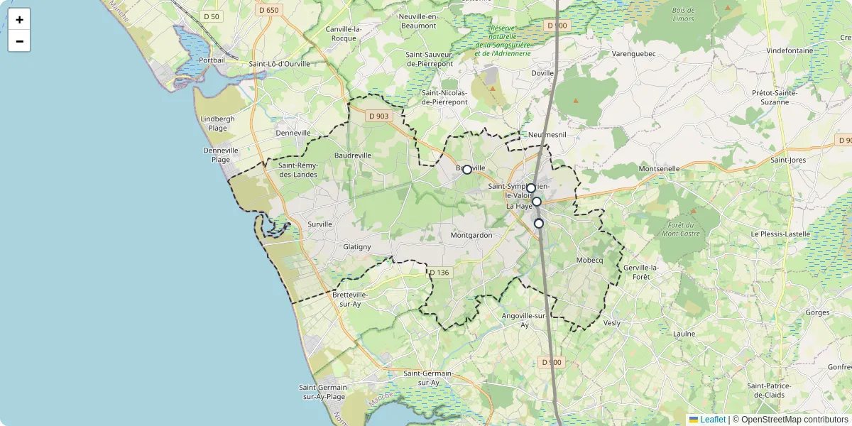 Carte du réseau de transport en commun à La Haye - lignes de bus et arrêts