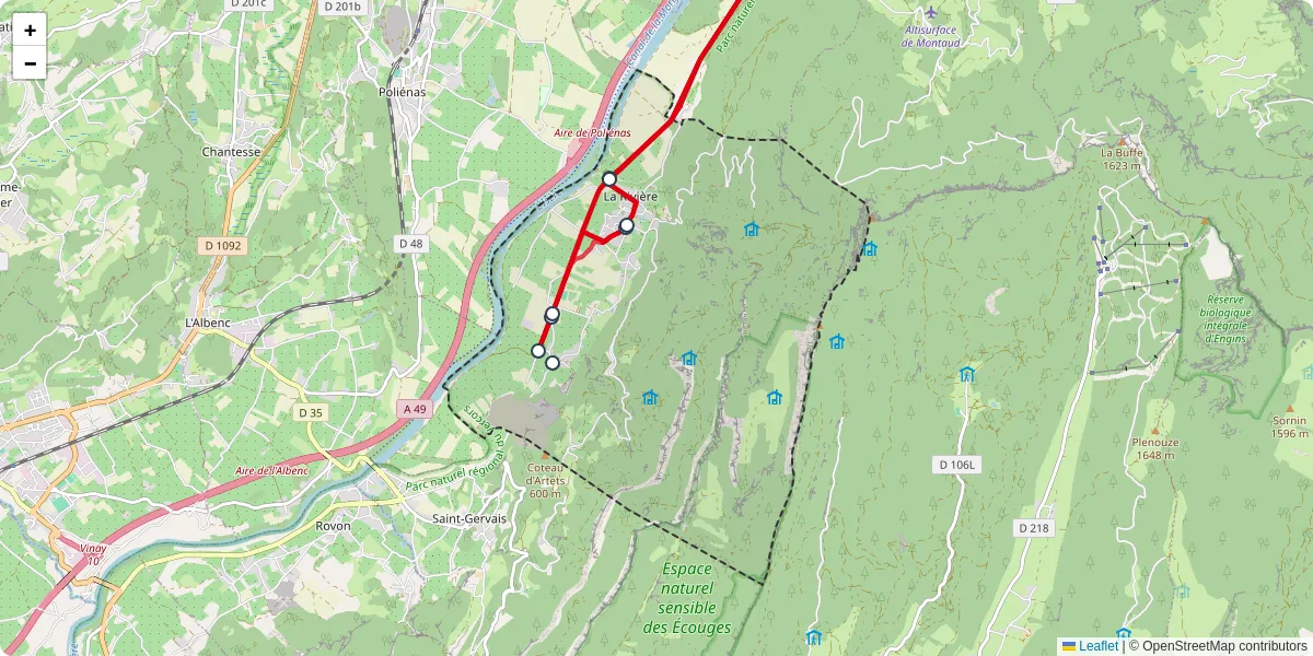 Carte du réseau de transport en commun à La Rivière - lignes de bus et arrêts