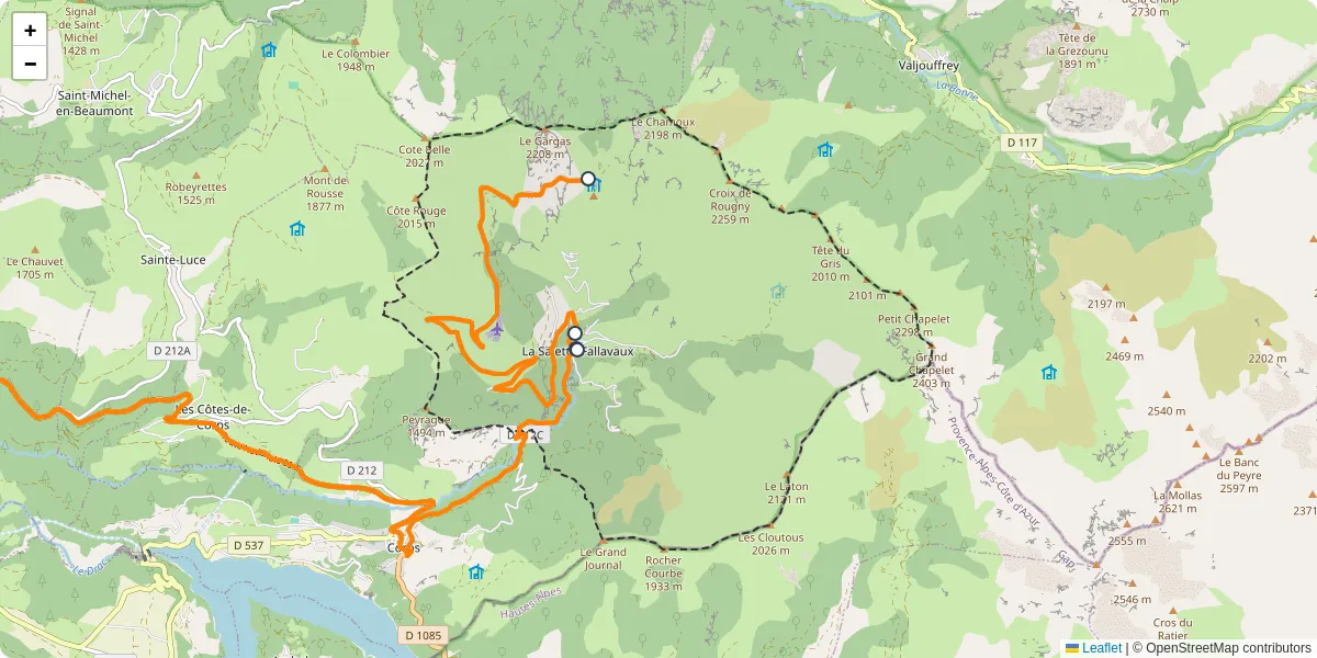Carte du réseau de transport en commun à La Salette-Fallavaux - lignes de bus et arrêts