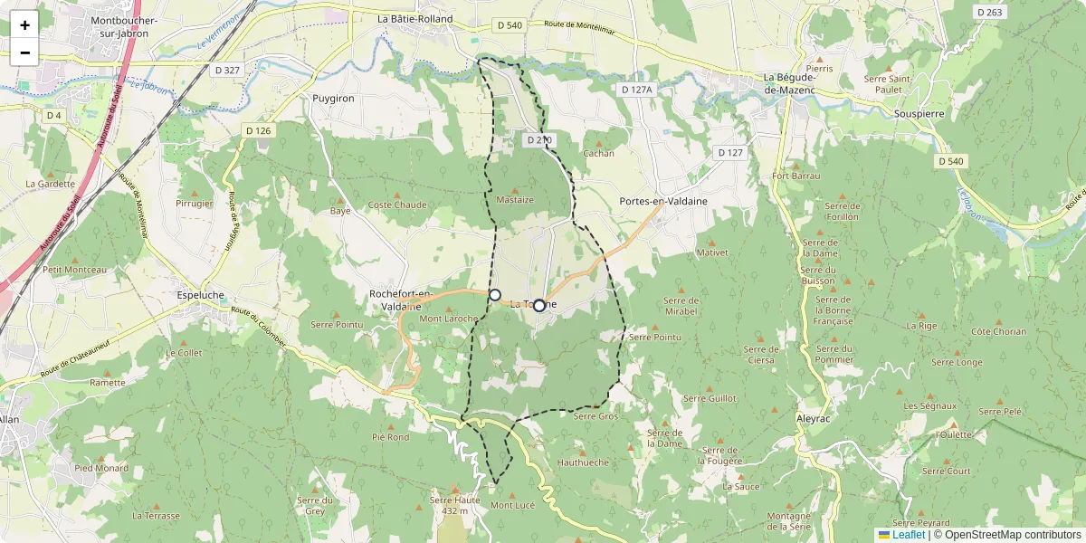 Carte du réseau de transport en commun à La Touche - lignes de bus et arrêts