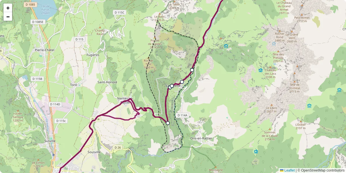 Carte du réseau de transport en commun à La Valette - lignes de bus et arrêts
