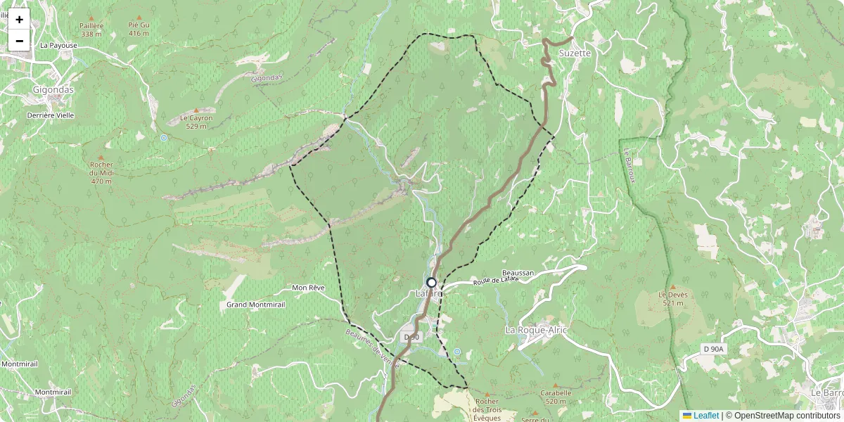 Carte du réseau de transport en commun à Lafare - lignes de bus et arrêts