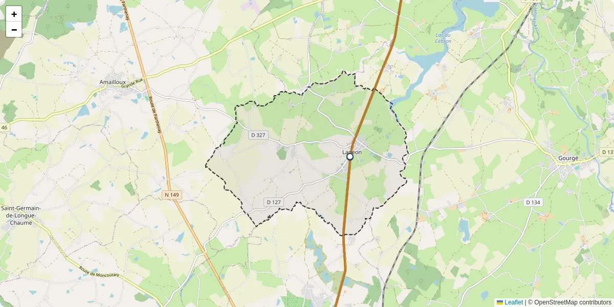 Carte du réseau de transport en commun à Lageon - lignes de bus et arrêts