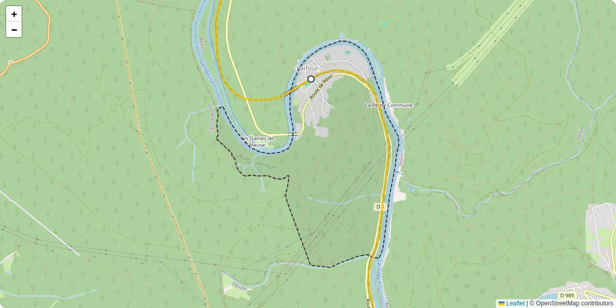 Carte du réseau de transport en commun à Laifour - lignes de bus et arrêts
