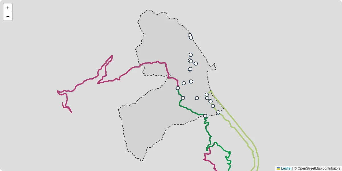 Carte du réseau de transport en commun à Le Broc - lignes de bus et arrêts