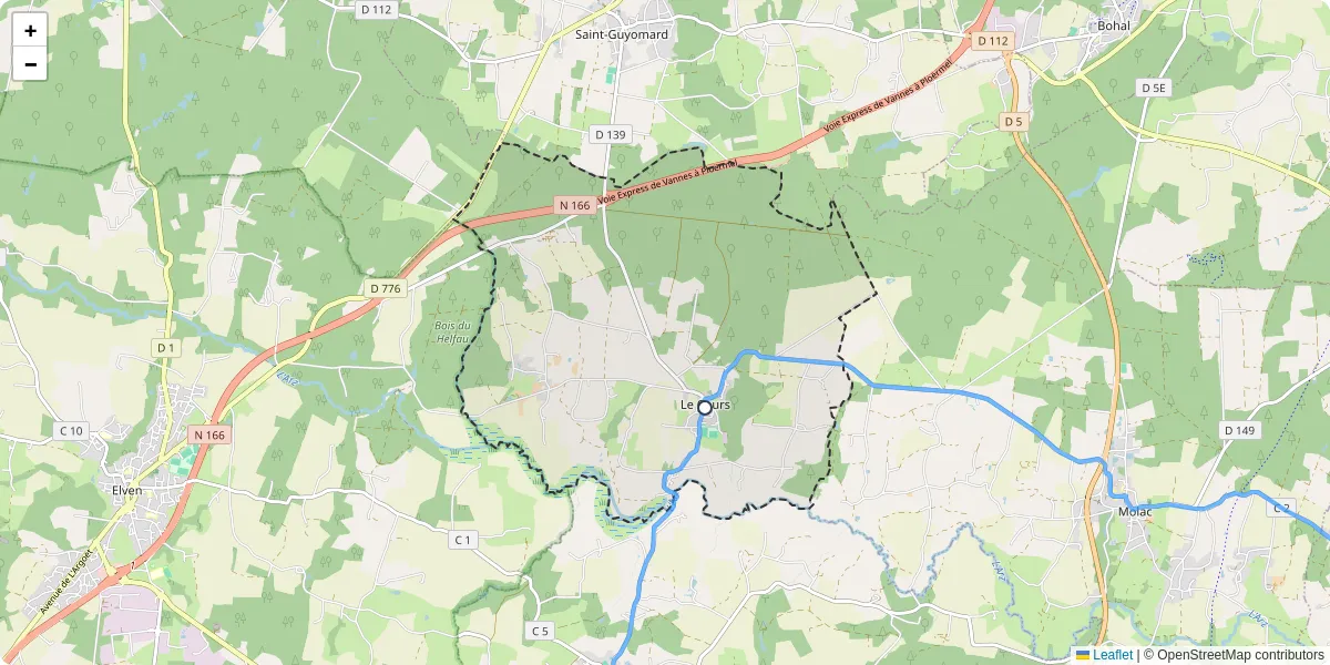 Carte du réseau de transport en commun à Le Cours - lignes de bus et arrêts