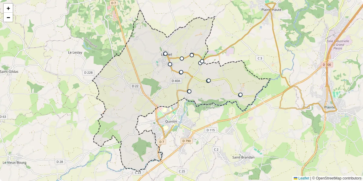 Carte du réseau de transport en commun à Le Fœil - lignes de bus et arrêts