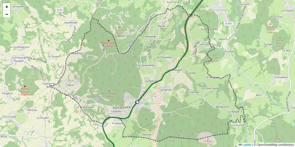 Carte du réseau de transport en commun à Le Pertuis - lignes de bus et arrêts