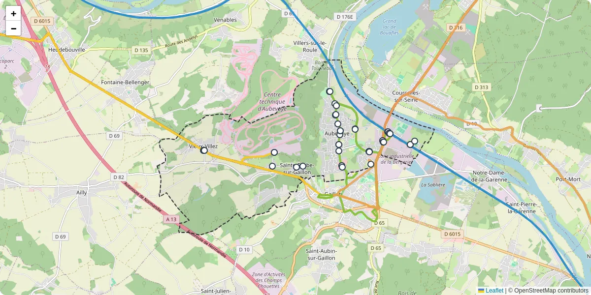 Carte du réseau de transport en commun à Le Val d'Hazey - lignes de bus et arrêts