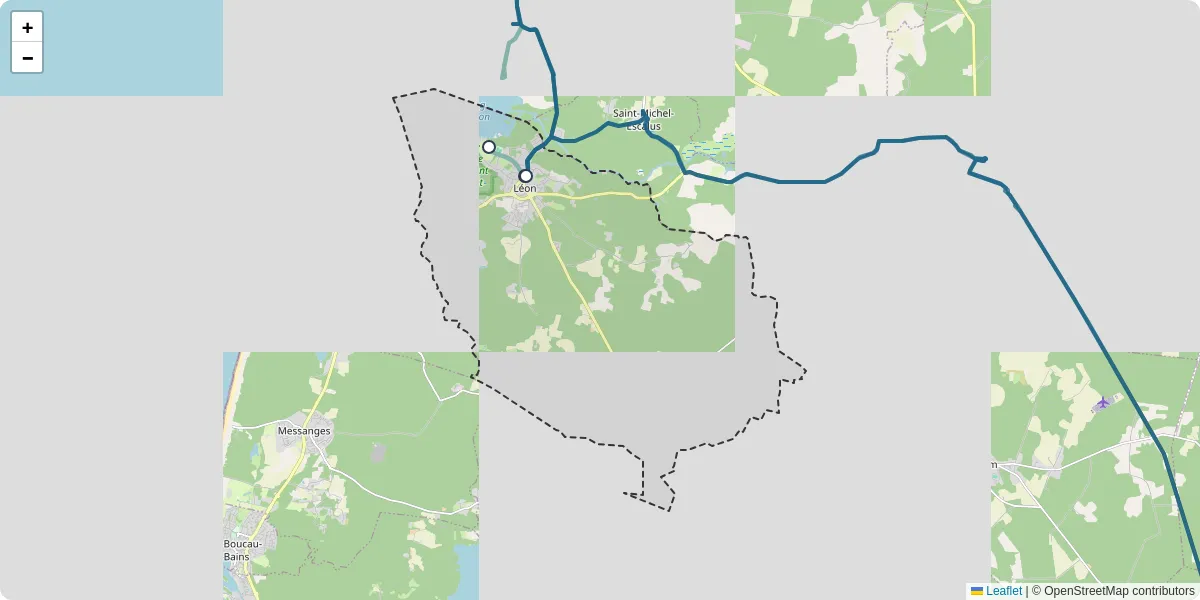 Carte du réseau de transport en commun à Léon - lignes de bus et arrêts