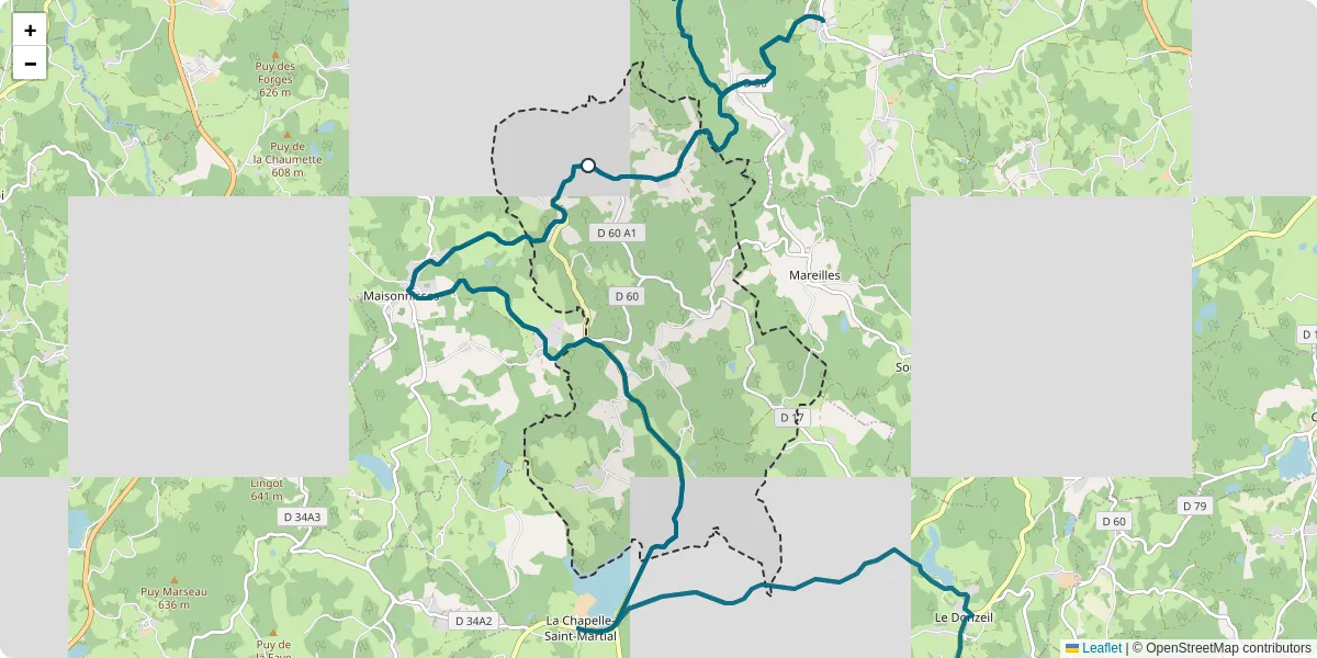 Carte du réseau de transport en commun à Lépinas - lignes de bus et arrêts