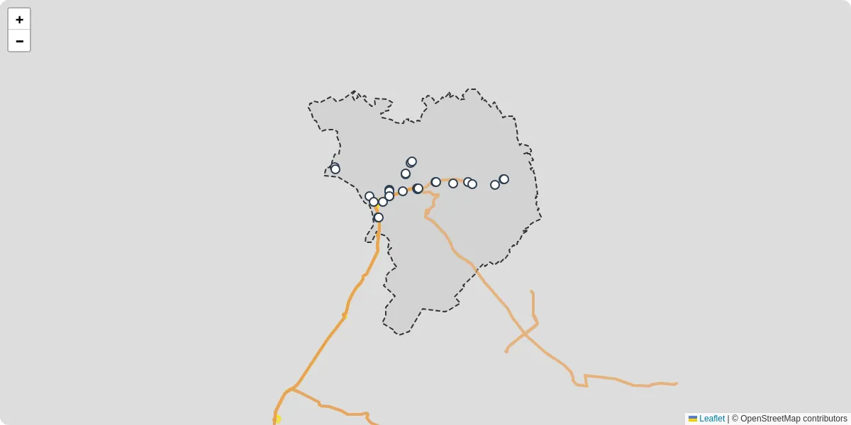 Carte du réseau de transport en commun à Les Andelys - lignes de bus et arrêts