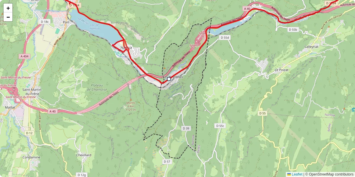 Carte du réseau de transport en commun à Les Neyrolles - lignes de bus et arrêts