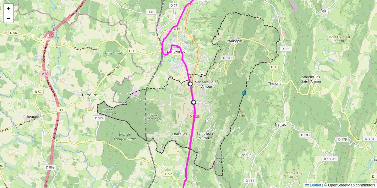 Carte du réseau de transport en commun à Les Trois-Châteaux - lignes de bus et arrêts