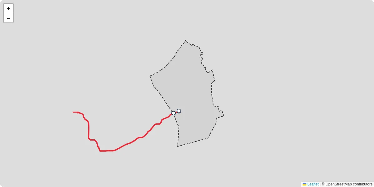 Carte du réseau de transport en commun à Les Verrières - lignes de bus et arrêts