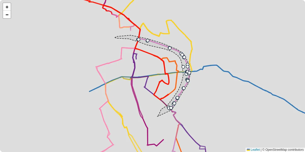 Carte du réseau de transport en commun à L'Île-Saint-Denis - lignes de bus et arrêts