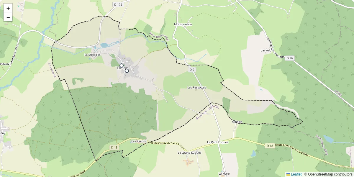 Carte du réseau de transport en commun à Limon - lignes de bus et arrêts