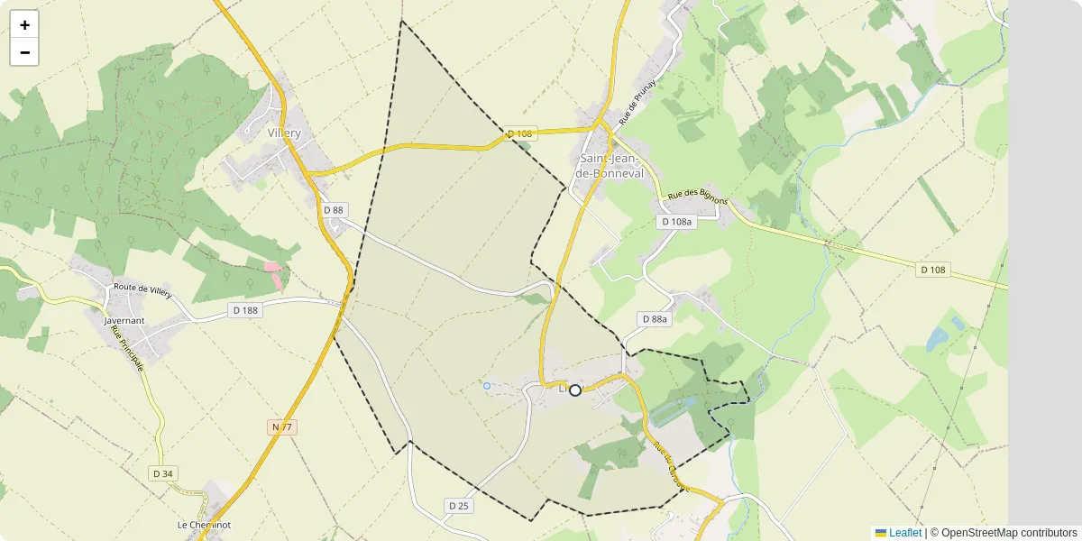 Carte du réseau de transport en commun à Lirey - lignes de bus et arrêts