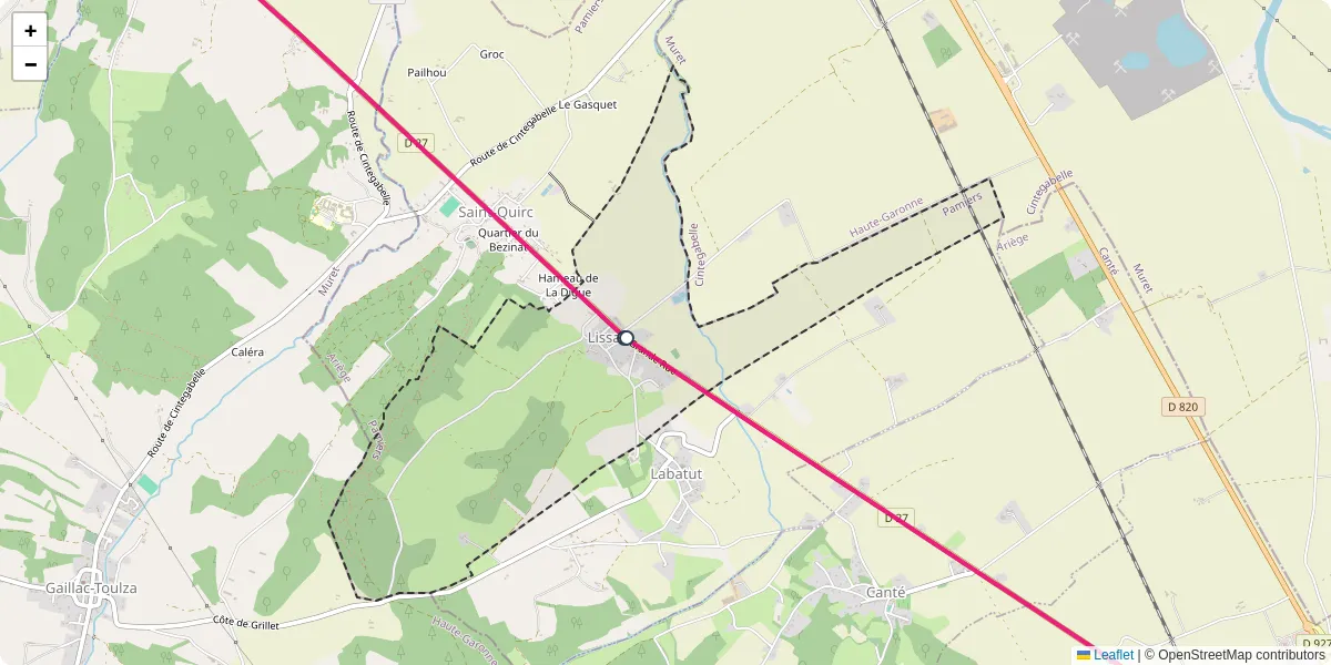 Carte du réseau de transport en commun à Lissac - lignes de bus et arrêts