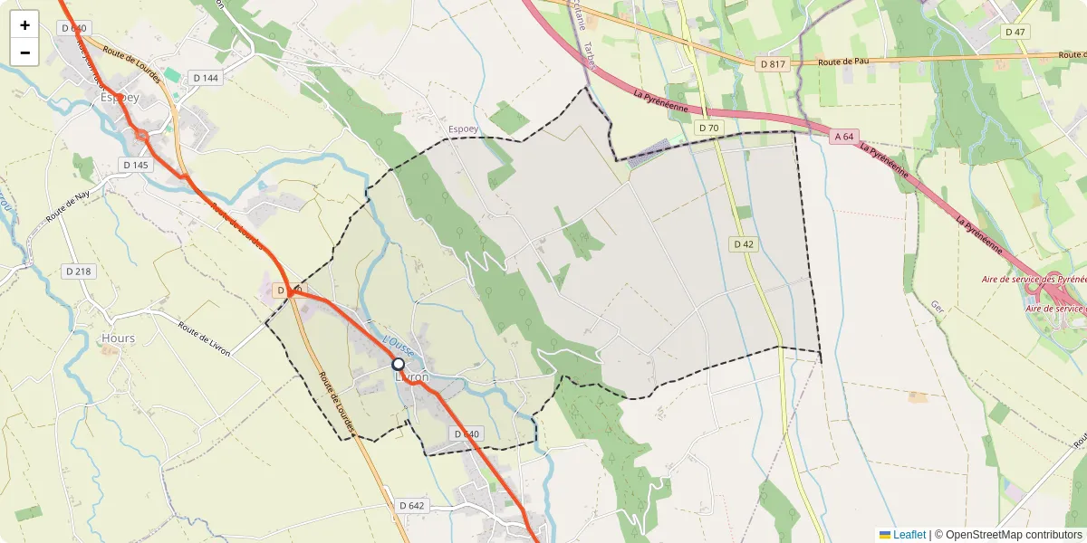 Carte du réseau de transport en commun à Livron - lignes de bus et arrêts