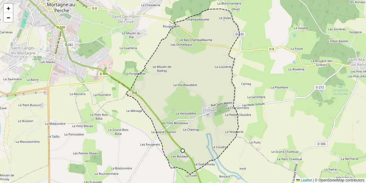 Carte du réseau de transport en commun à Loisail - lignes de bus et arrêts