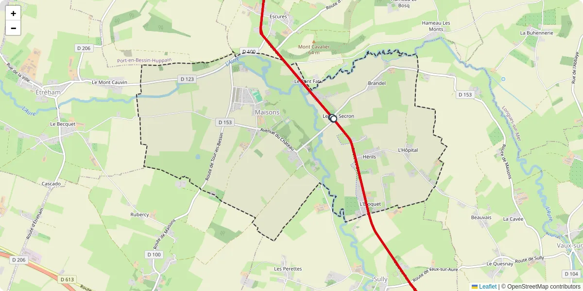 Carte du réseau de transport en commun à Maisons - lignes de bus et arrêts