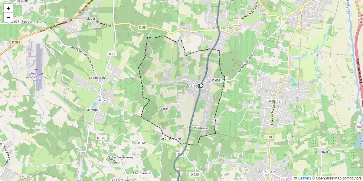 Carte du réseau de transport en commun à Marcy - lignes de bus et arrêts
