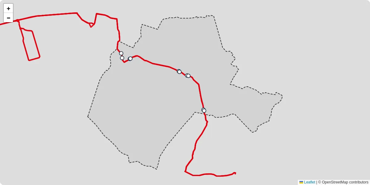 Carte du réseau de transport en commun à Mâron - lignes de bus et arrêts