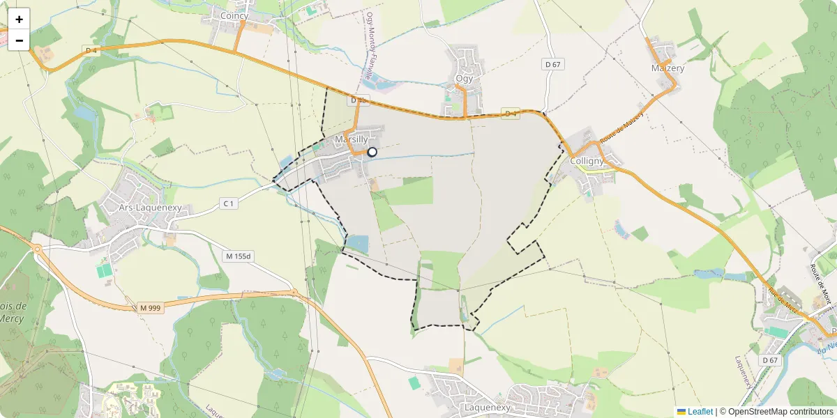 Carte du réseau de transport en commun à Marsilly - lignes de bus et arrêts