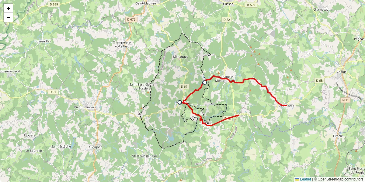 Carte du réseau de transport en commun à Marval - lignes de bus et arrêts